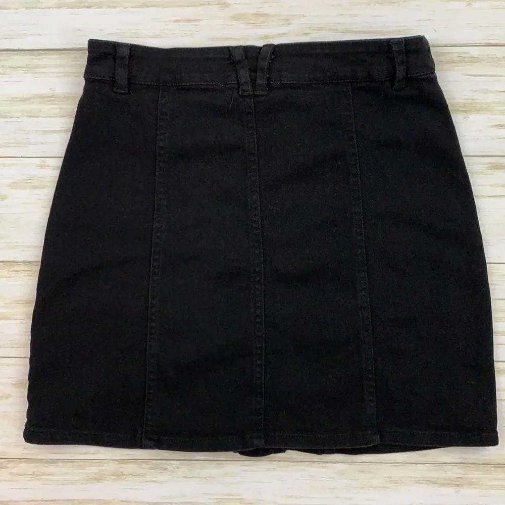 Altar’d State Black Denim Skirt